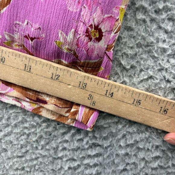 Lulus Pants Women's Purple Floral Wide Leg Lined High Waisted Size Small - Picture 11 of 14